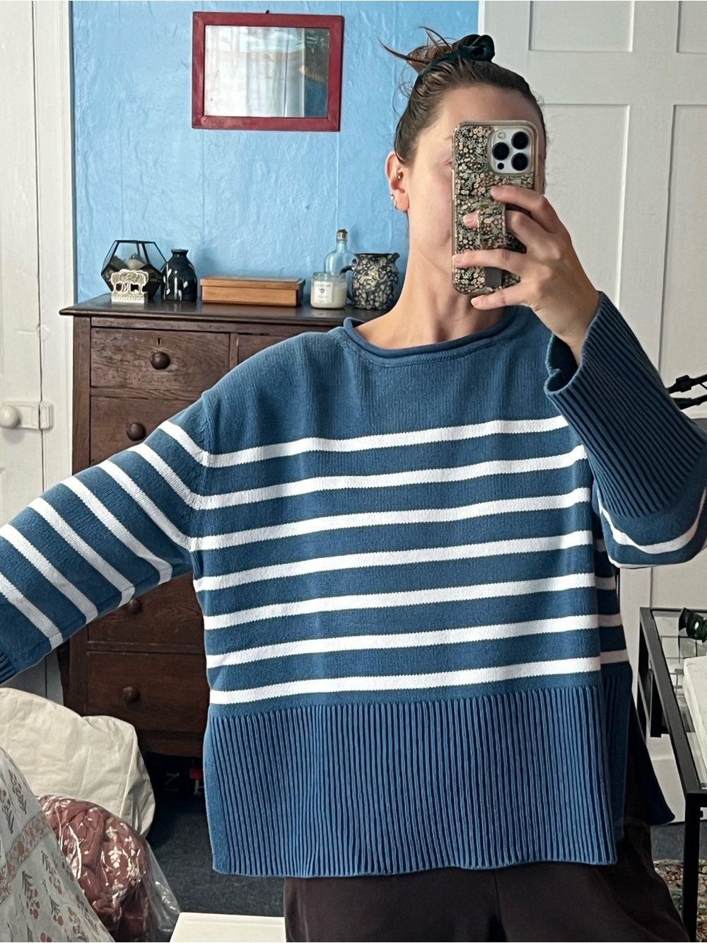 Gap Boxy Rollneck Striped Sweater